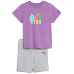 2 Piece TRO Minicats Crew Neck Short Sleeve T-Shirt & Shorts Set (Toddler)