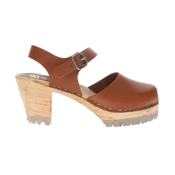 Abba Platform Ankle Strap Clogs