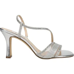 Abbi Metallic Rhinestone Wedding Slingback Sandals