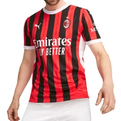 AC Milan Home Crew Neck Short Sleeve Soccer Jersey