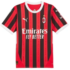 AC Milan Home Crew Neck Short Sleeve Soccer Jersey