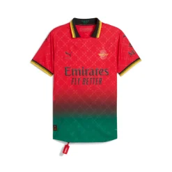 AC Milan Off-White Collared Short Sleeve Soccer Jersey