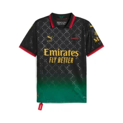 AC Milan Off-White Collared Short Sleeve Soccer Jersey