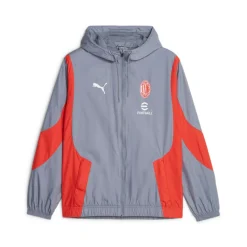 AC Milan Prematch Woven Anthem Full Zip Jacket