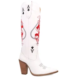Ace Of Spades Embroidered Snip Toe Cowboy Boots