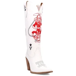 Ace Of Spades Embroidered Snip Toe Cowboy Boots