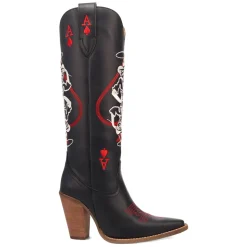 Ace Of Spades Embroidered Snip Toe Cowboy Boots