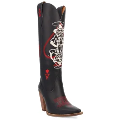 Ace Of Spades Embroidered Snip Toe Cowboy Boots
