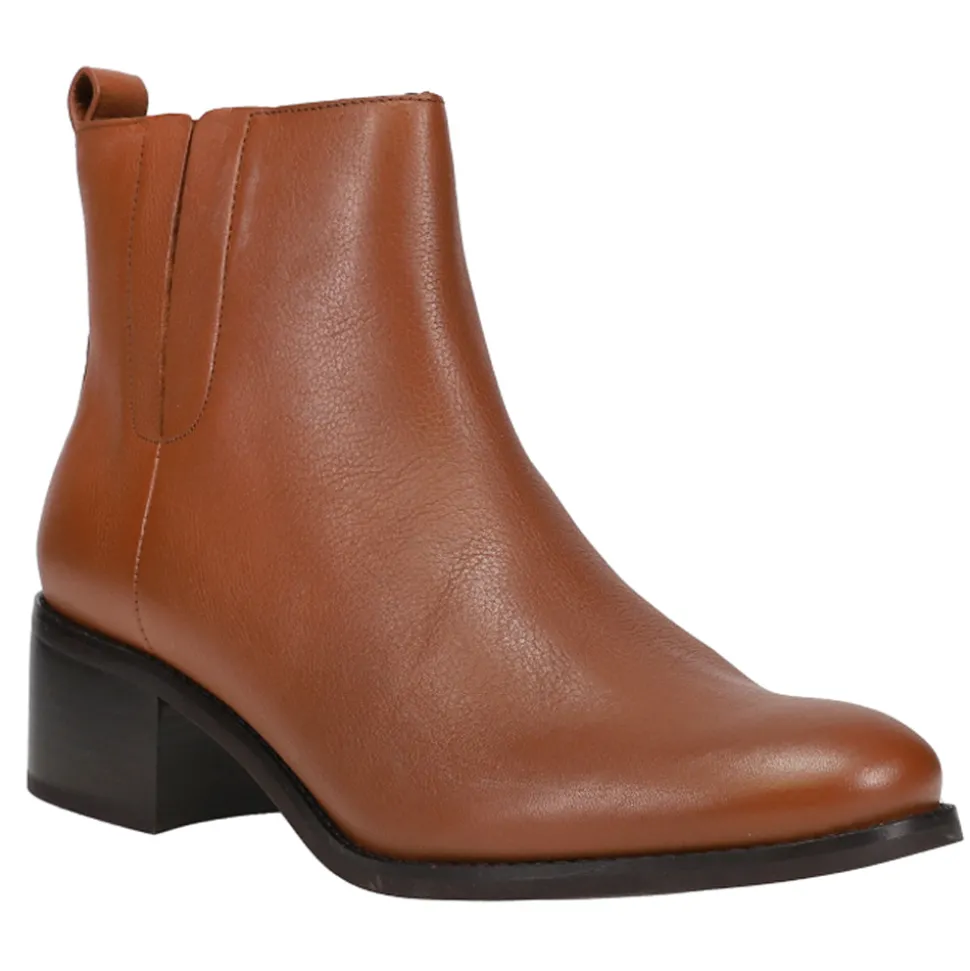 Addie Round Toe Zippered Booties