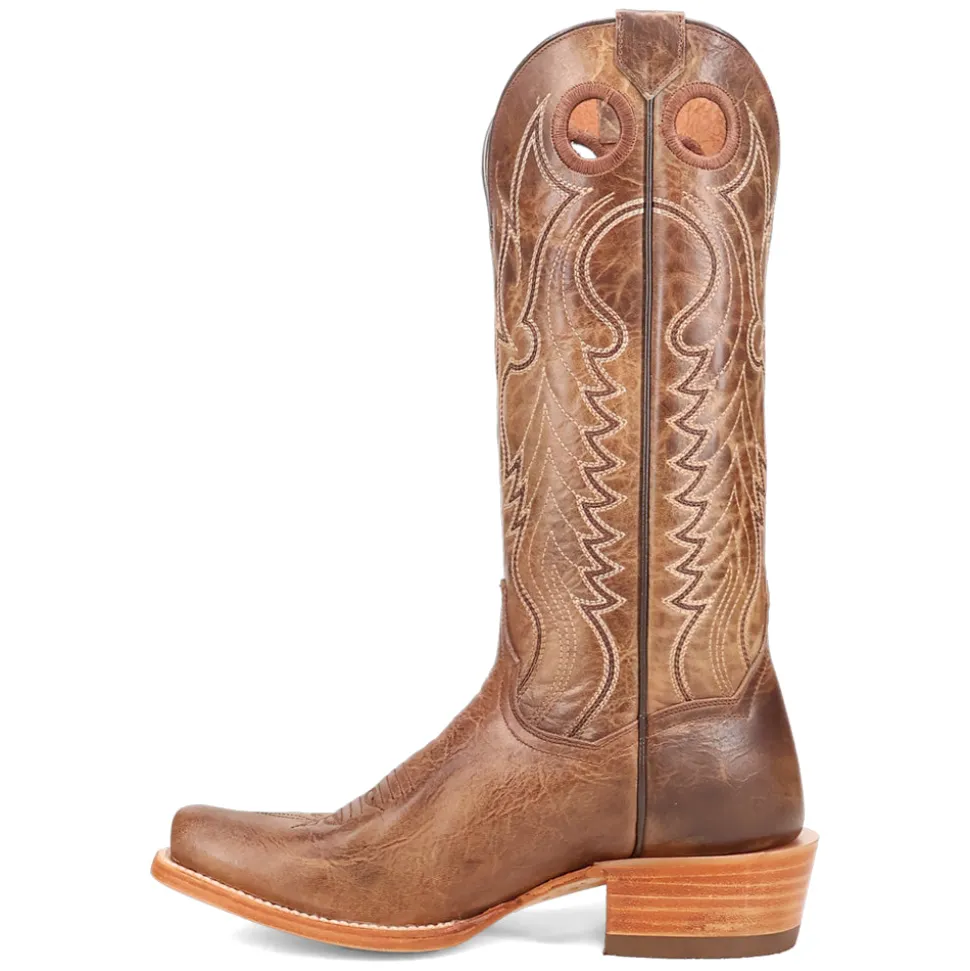 Adelaide Embroidered Square Toe Pull On Cowboy Boots