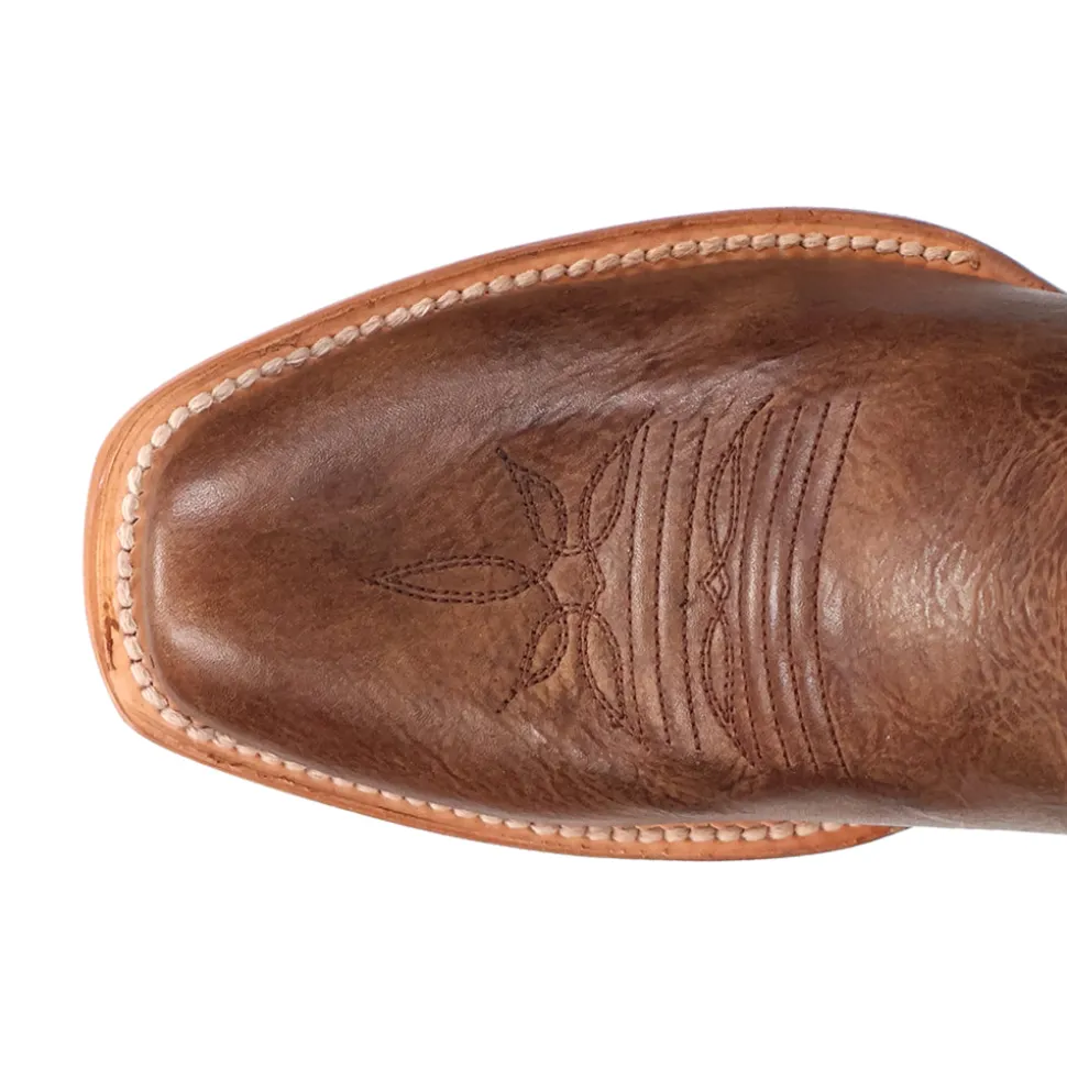 Adelaide Embroidered Square Toe Pull On Cowboy Boots