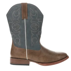Ainsley Embroidered Square Toe Pull On Cowboy Boots
