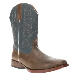 Ainsley Embroidered Square Toe Pull On Cowboy Boots