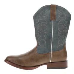 Ainsley Embroidered Square Toe Pull On Cowboy Boots