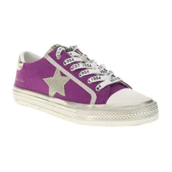 Alive Glitter Metallic Lace Up Sneakers