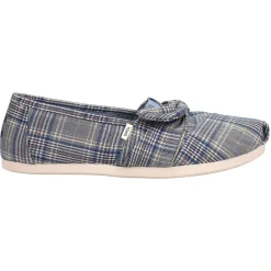 Alpargata Bow Plaid Slip On Flats