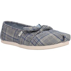Alpargata Bow Plaid Slip On Flats