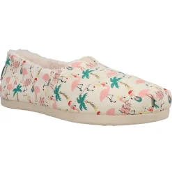 Alpargata Cozy Holiday Flamingos Graphic Slip On Flats