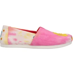 Alpargata Embroidery Tie Dye Slip On Flats