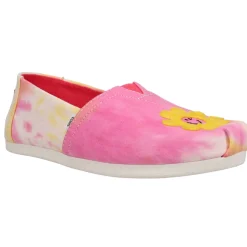 Alpargata Embroidery Tie Dye Slip On Flats