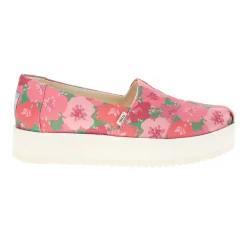 Alpargata Floral Platform Slip On Flats