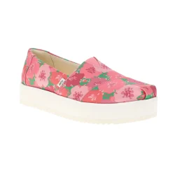 Alpargata Floral Platform Slip On Flats