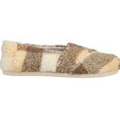 Alpargata Fuzzy Plaid Slip On Flats