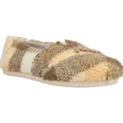 Alpargata Fuzzy Plaid Slip On Flats