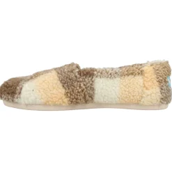 Alpargata Fuzzy Plaid Slip On Flats