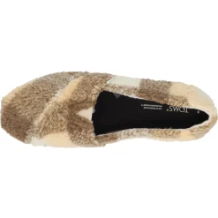 Alpargata Fuzzy Plaid Slip On Flats