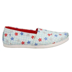Alpargata Stars-Plaid Patriotic Slip On Flats