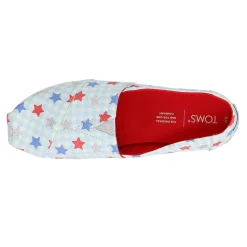 Alpargata Stars-Plaid Patriotic Slip On Flats