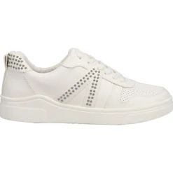 Alta Studded Perforated Lace Up Sneakers