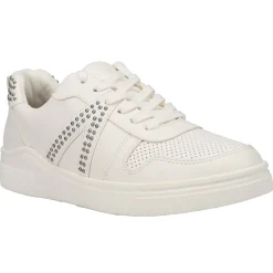 Alta Studded Perforated Lace Up Sneakers