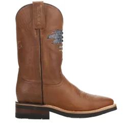 America Rules Patriotic Square Toe Cowboy Boots