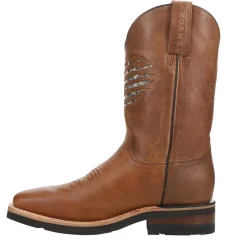 America Rules Patriotic Square Toe Cowboy Boots