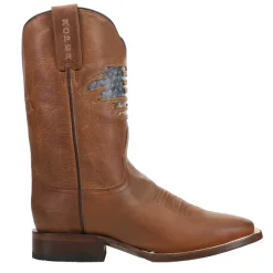America Rules Patriotic Square Toe Cowboy Boots