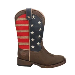 American Patriotic Square Toe Cowboy Boots (Little Kid)