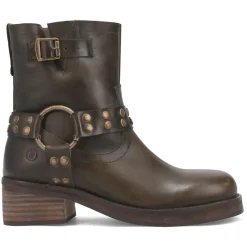 Anarchy Round Toe Zippered Cowboy Motorcycle Boots