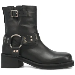 Anarchy Round Toe Zippered Cowboy Motorcycle Boots