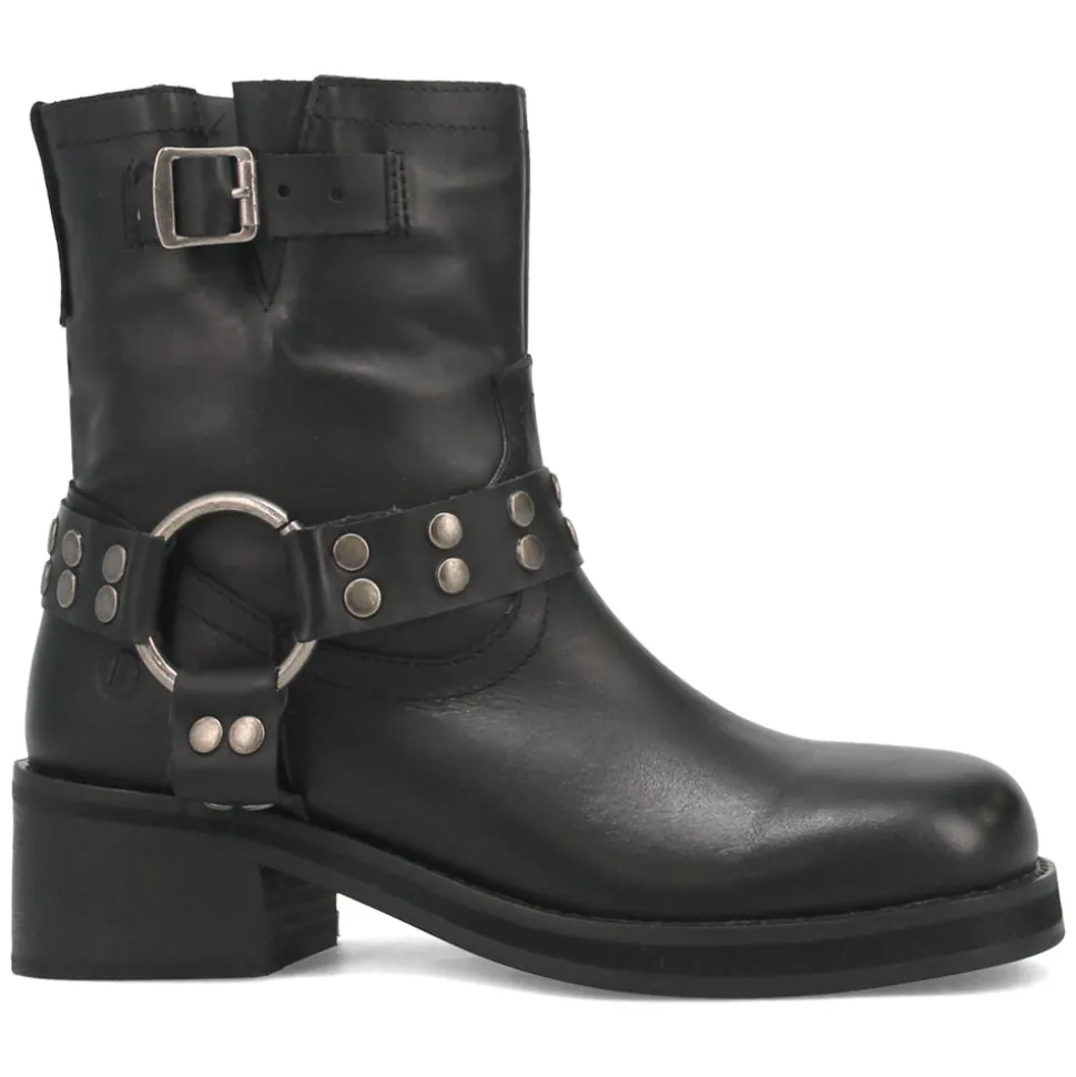 Anarchy Round Toe Zippered Cowboy Motorcycle Boots