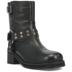 Anarchy Round Toe Zippered Cowboy Motorcycle Boots