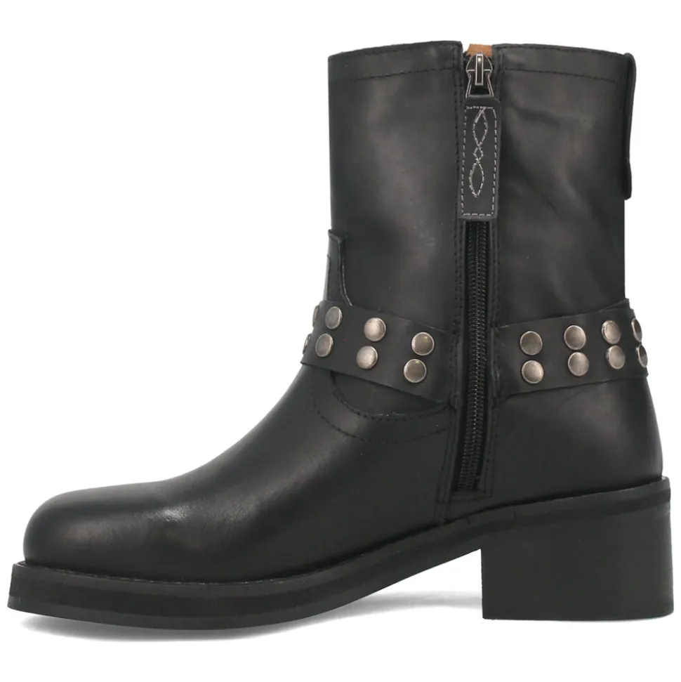 Anarchy Round Toe Zippered Cowboy Motorcycle Boots