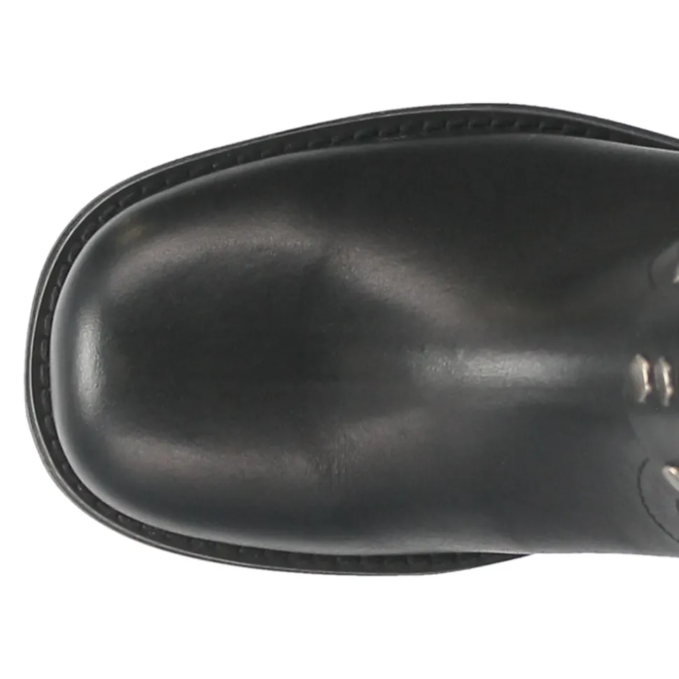Anarchy Round Toe Zippered Cowboy Motorcycle Boots