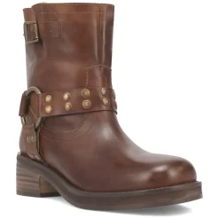 Anarchy Round Toe Zippered Cowboy Motorcycle Boots