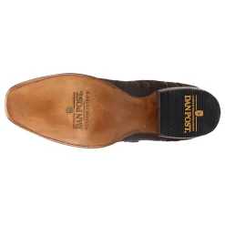 Anders Embroidered Ostrich Square Toe Cowboy Boots