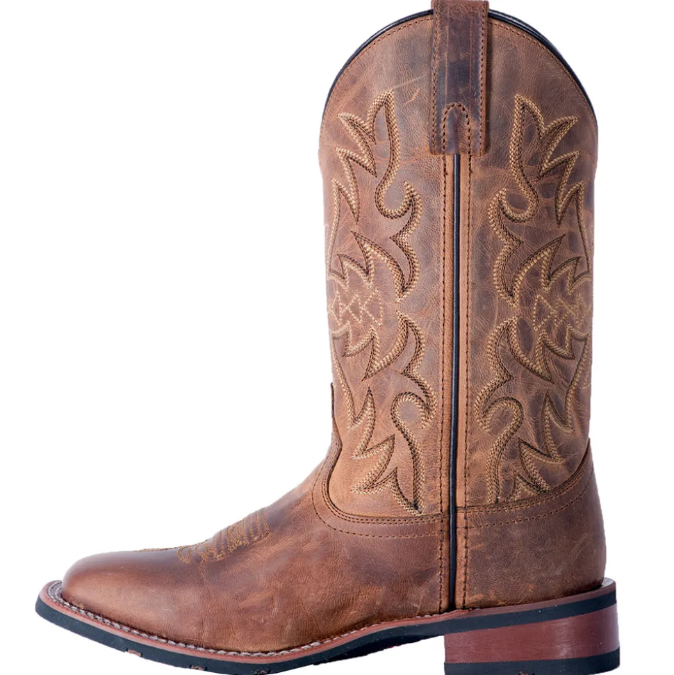 Anita Embroidered Square Toe Cowboy Boots