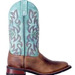 Anita Embroidered Square Toe Cowboy Boots