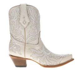 Ankle Embroidered Snip Toe Pull On Cowboy Booties