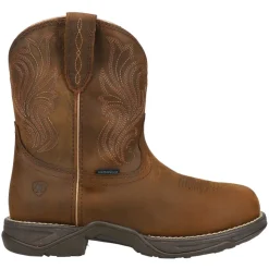 Anthem Shortie H20 Embroidery Round Toe Pull On Cowboy Boots